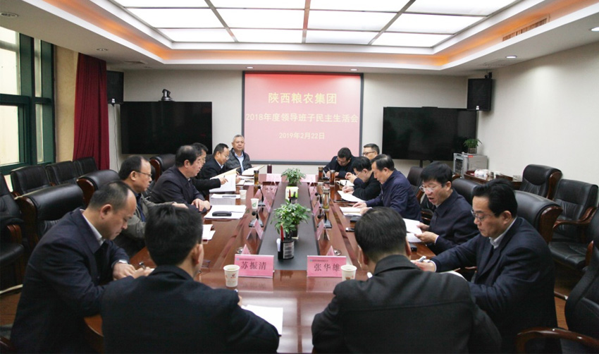 陕西粮农集团领导班子召开2018年度民主生活会